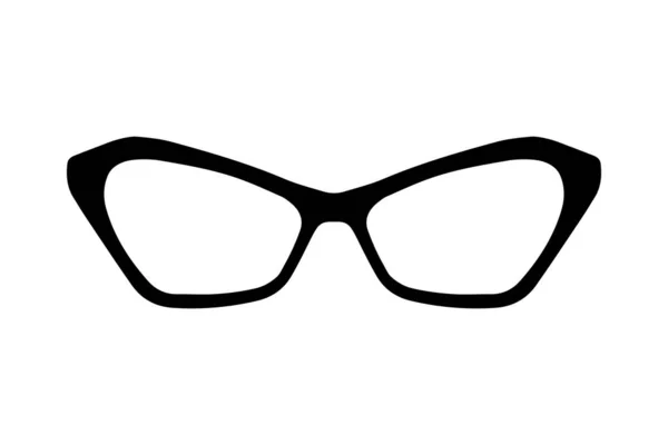 Kacamata hitam atau siluet kaca - Stok Vektor