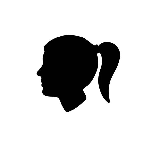 Head silhouette isolated — 스톡 벡터