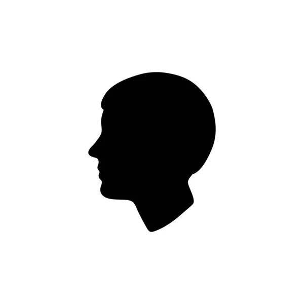 Tête silhouette isolée — Image vectorielle