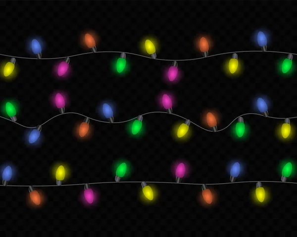 Luces brillantes de Navidad . — Archivo Imágenes Vectoriales