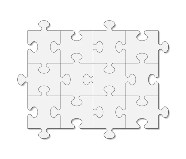 Puzzle kousky skládačky. — Stockový vektor