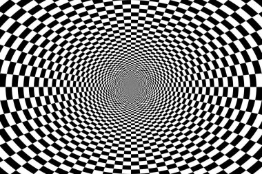 Radyal ışınları olan psikedelik optik spiral,