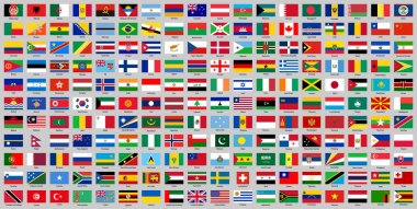Tüm ülkeler ulusal bayraklar