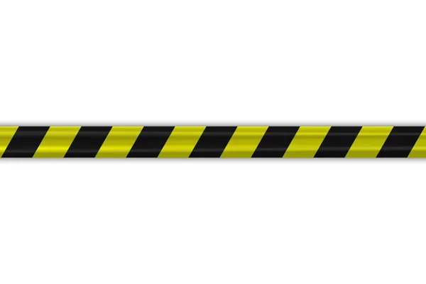 Attention police frontières rayées noires et jaunes — Image vectorielle