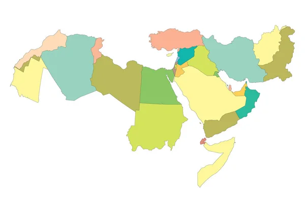 Mapę Bliskiego Wschodu — Wektor stockowy
