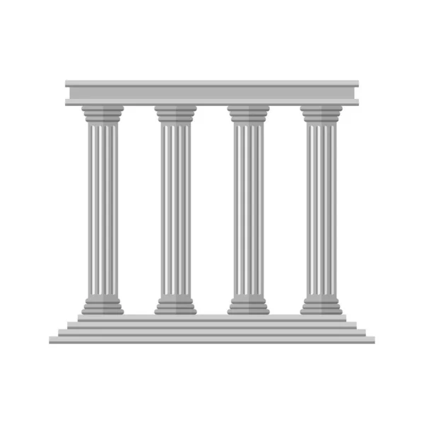 Flache antike Retro-Säulen — Stockvektor