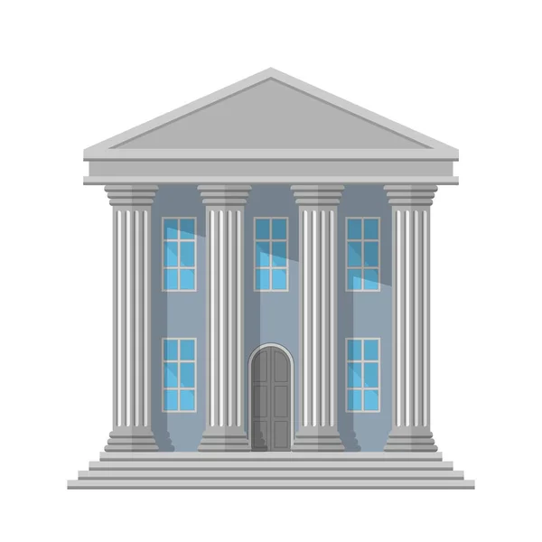 Bâtiment public rétro avec colonnes — Image vectorielle