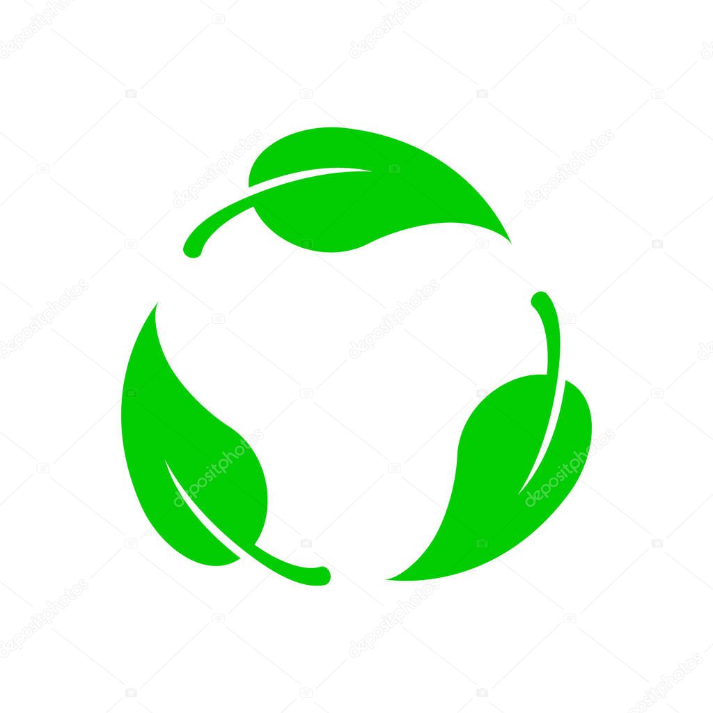 Biodegradable vector icon. Bio recyclable degradable label logo
