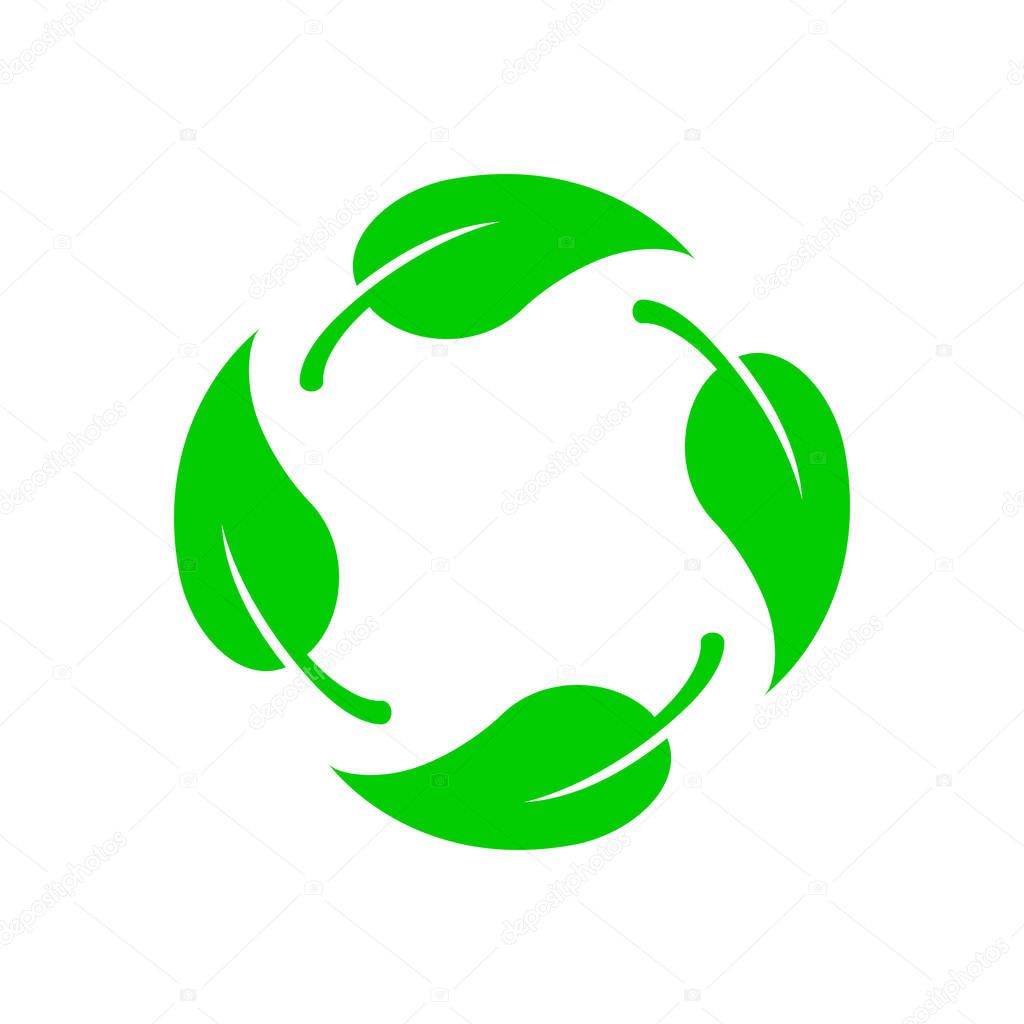 Biodegradable vector icon. Bio recyclable degradable label logo