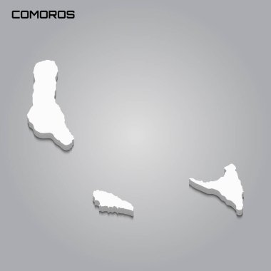 Bölgelerin sınırlarıyla 3d haritası