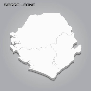 Bölgelerin sınırlarıyla 3d haritası