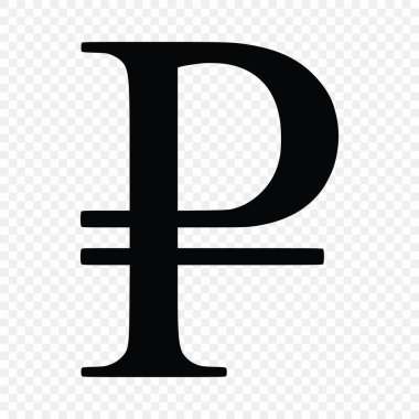Russian Ruble sign . Currency symbol icon clipart
