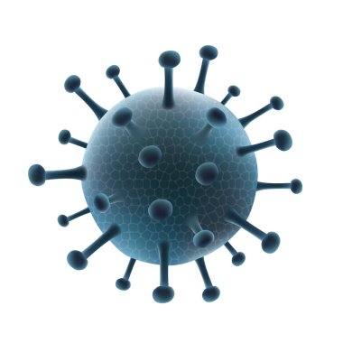 Corona virüsü 3D vektörü. Gerçekçi Coronavirüs