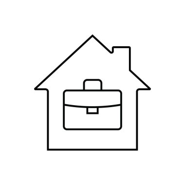 Uzaktan çalışma simgesi. Merkez Ofis