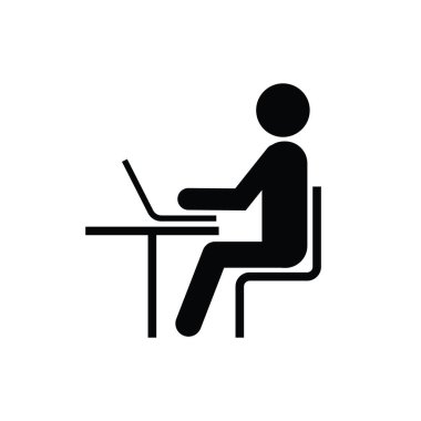 Dizüstü bilgisayarda çalışan adam. Uzak çalışma