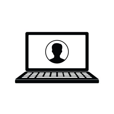 Video çağrı simgesi. Vektör illüstrasyonu