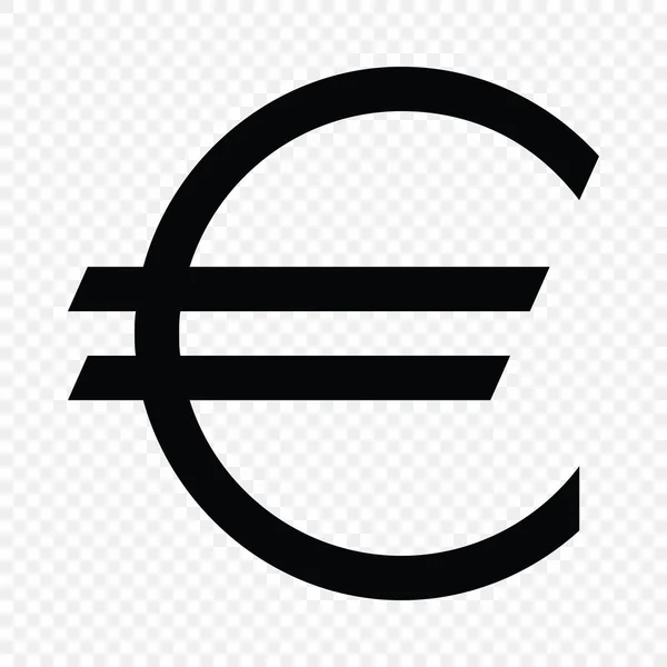 European Euro Sign Ikon Simbol Mata Uang - Stok Vektor