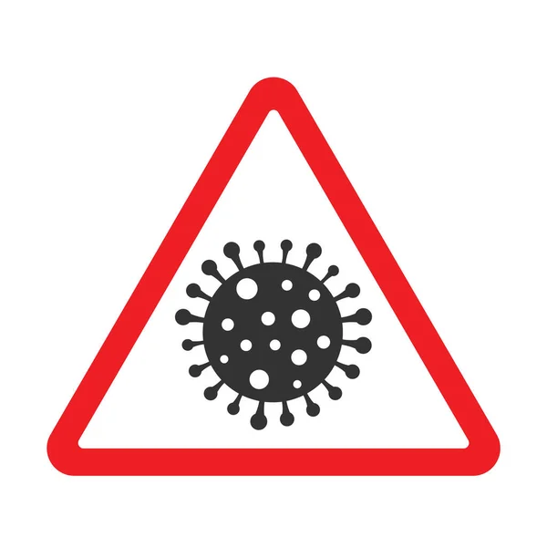 Предупреждающий Знак Коронавируса Вирус — стоковый вектор
