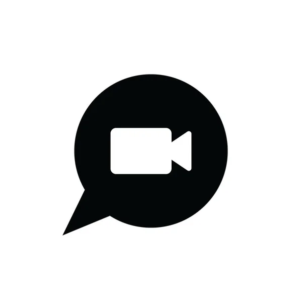 Videoanruf Symbol Online Chat — Stockvektor