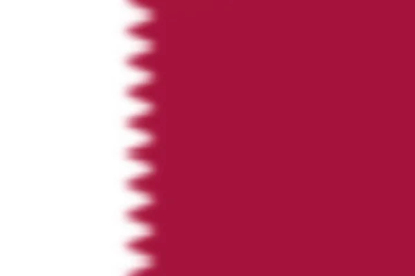 模糊的背景和卡塔尔国旗 矢量说明 — 图库矢量图片