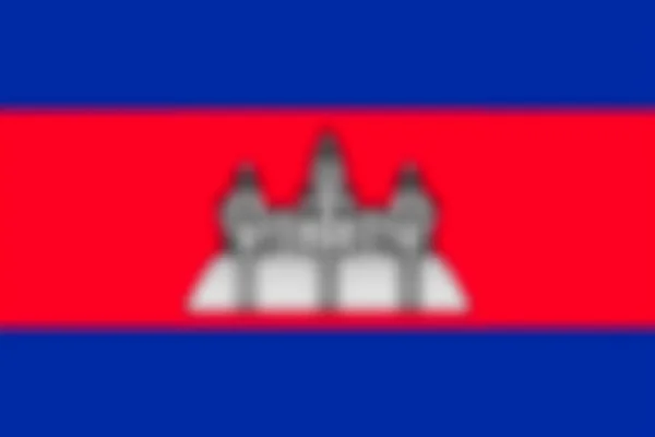 Fondo Borroso Con Bandera Camboyana Ilustración Vectorial — Vector de stock
