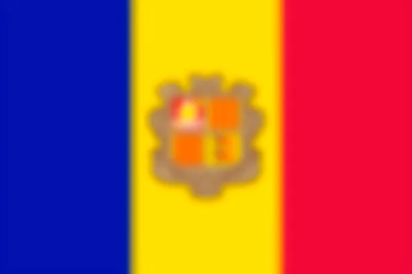 Suddig Bakgrund Med Flagga Andorra Vektorillustration — Stock vektor