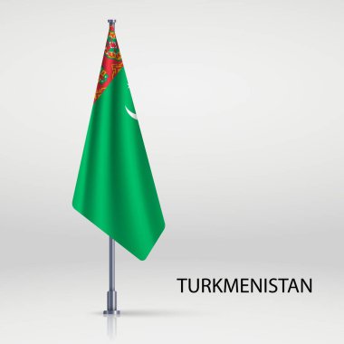 Bayrak direğine asılı Türkmenistan