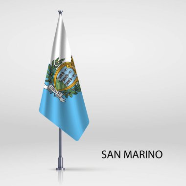 San Marino bayrak direğinde asılı