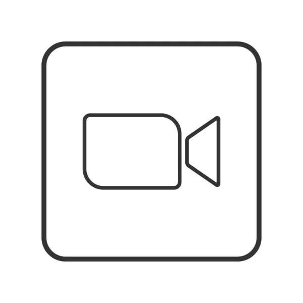 Icono Llamada Vídeo Botón Chat Línea — Vector de stock