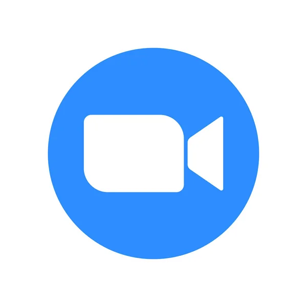 Video Call Icoon Online Chat Knop — Stockvector