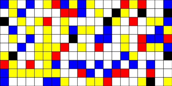 기하학적 추상적 패턴을 했습니다 몬드리안 스타일 — 스톡 벡터
