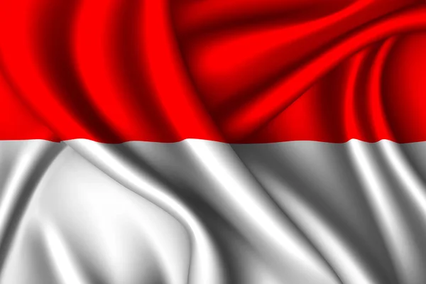 Bendera Nasional Sutra Indonesia Tekstur Kain Vektor - Stok Vektor