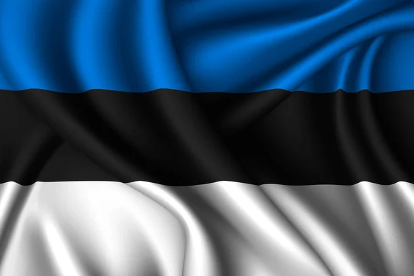 Estonia Bandera Nacional Seda Textura Tejido Vectorial — Archivo Imágenes Vectoriales