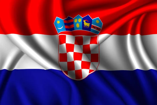 Oficiální státní vlajka chorvatsko Stock vektory, Royalty Free