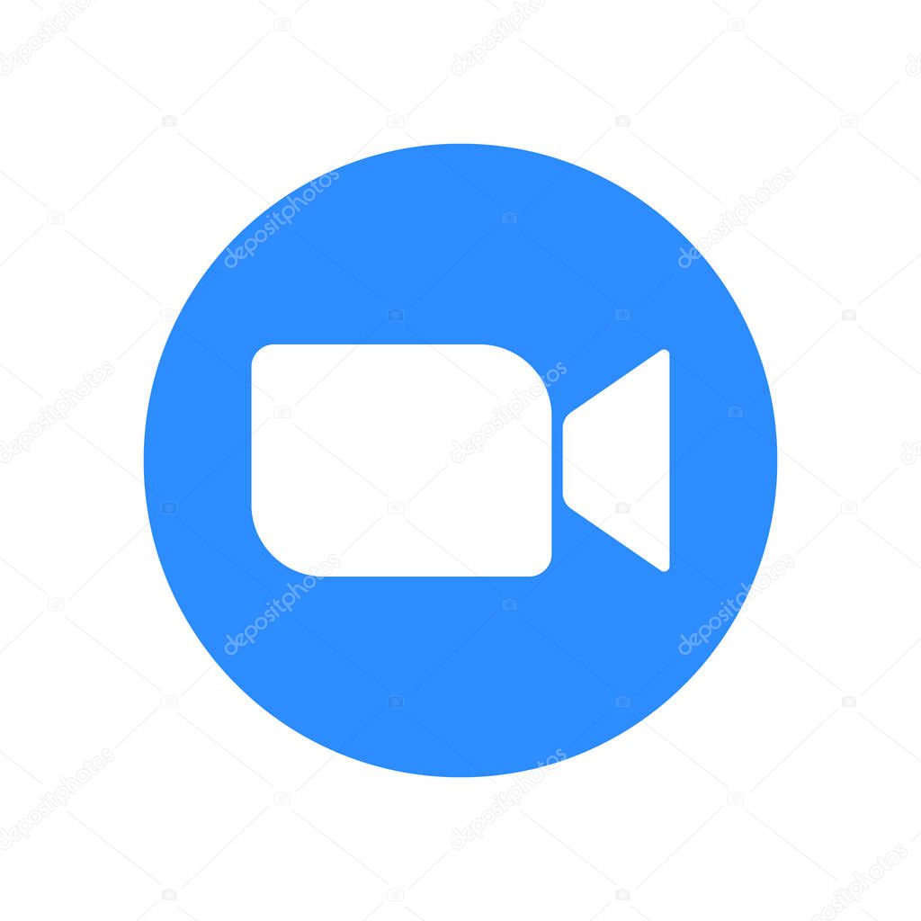 Video call icon, online chat button