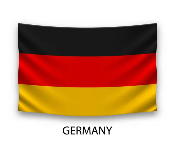 Hanging Silk Flag Germany Vector Illustration — Stock Vector