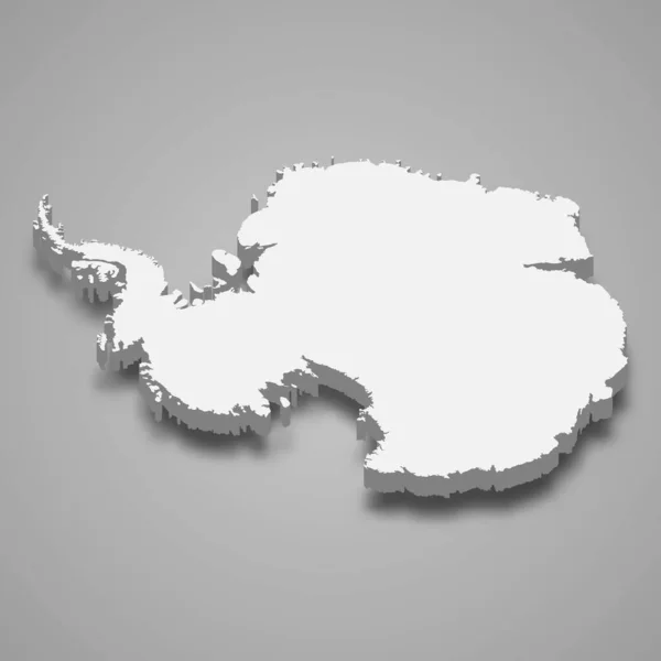 Carte Antarctique Avec Les Frontières Des Régions — Image vectorielle