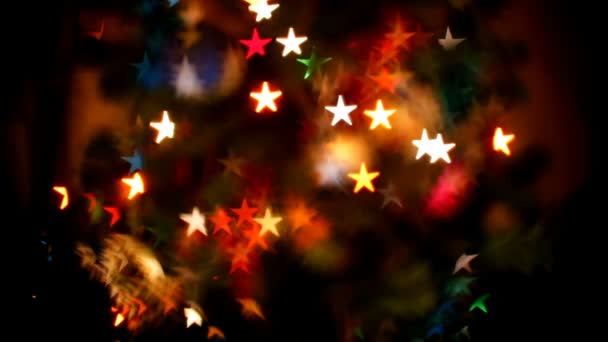 Glänsande ljus bakgrund med stjärnor — Stockvideo