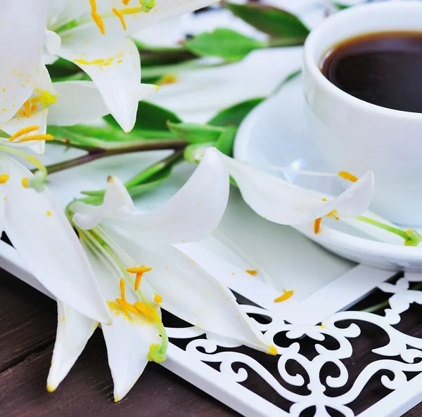 Bodegón con taza de café — Foto de Stock