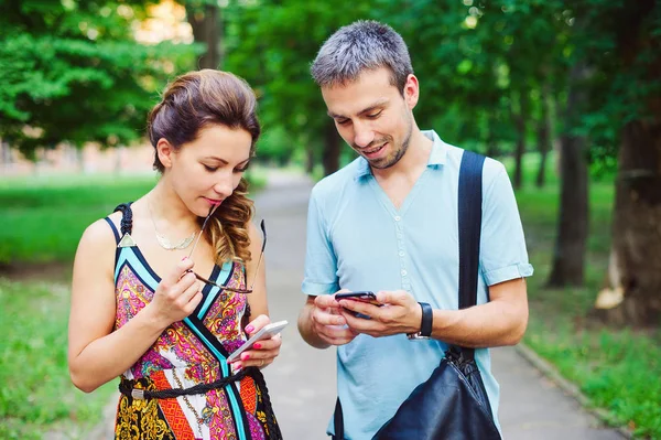 Young couple with smart phone