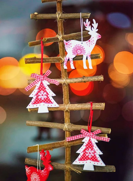 Creative Christmas tree decoration — Stock Photo, Image