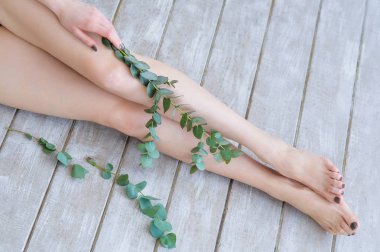 Güzellik bakımı kadın ayaklar ve bacaklar için