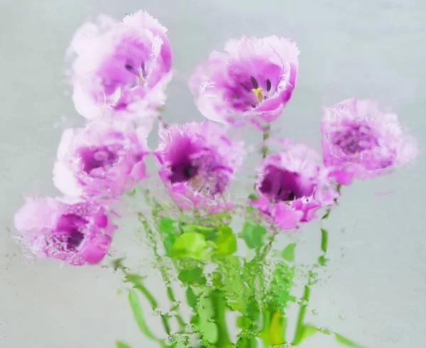 Tło z kwiatami pod wodą — Zdjęcie stockowe