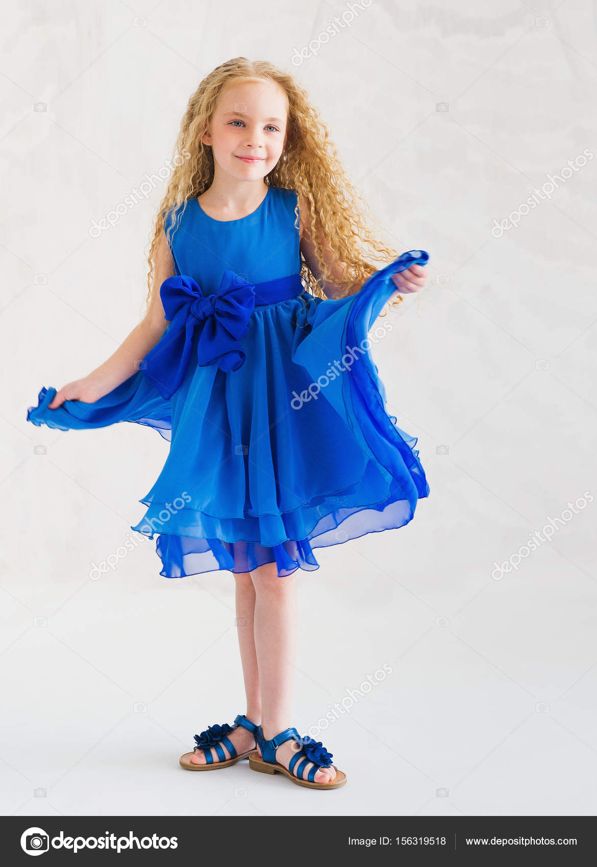 little girl in a dress