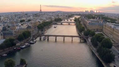 Paris Hava günbatımı Seine Nehri