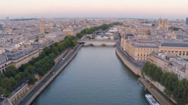 Paris Hava günbatımı Seine Nehri