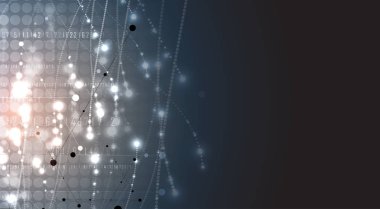 Soyut teknoloji parçacık. Sanal molekül arka plan