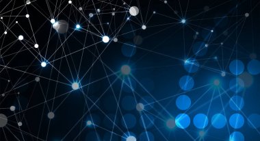 Neural ağ kavramı. Hücreleri bağlantıları ile bağlı. Yüksek teknoloji işlemi