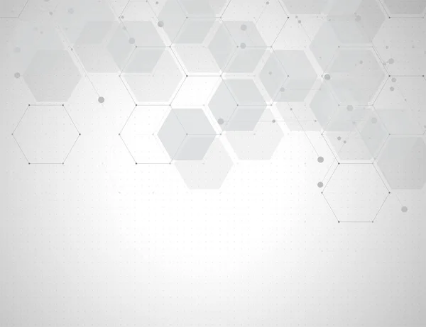 Abstrakta hexagon bakgrund. Teknik polygonal design. Digita — Stock vektor