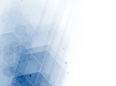 Soyut altıgen arka plan. Teknoloji poligonal tasarımı. Digita